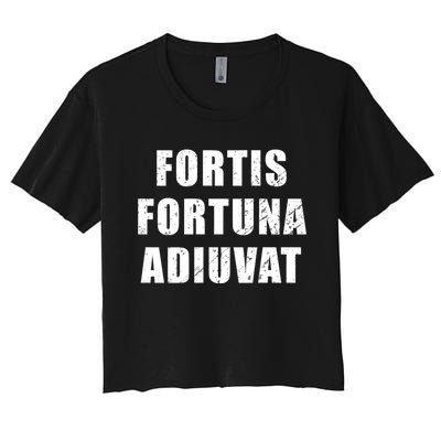 Fortis Fortuna Adiuvat Women's Crop Top Tee