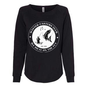 Fly Fishing Avid Fisherman Master Caster Anglers Club Womens California Wash Sweatshirt