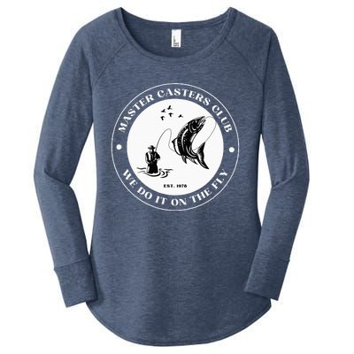 Fly Fishing Avid Fisherman Master Caster Anglers Club Women's Perfect Tri Tunic Long Sleeve Shirt