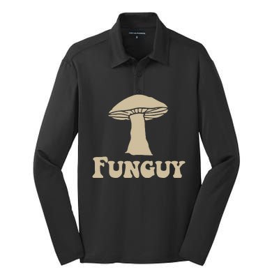 Funguy Funny Apparel Silk Touch Performance Long Sleeve Polo