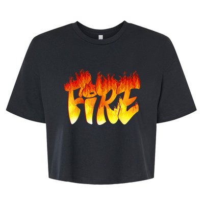 Funny Fire And Ice Costume Halloween Family Matching Bella+Canvas Jersey Crop Tee