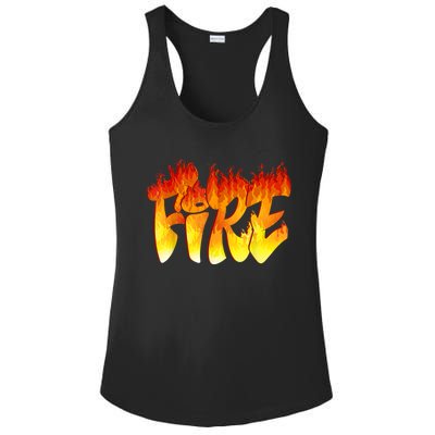 Funny Fire And Ice Costume Halloween Family Matching Ladies PosiCharge Competitor Racerback Tank