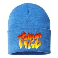 Funny Fire And Ice Costume Halloween Family Matching Sustainable Knit Beanie