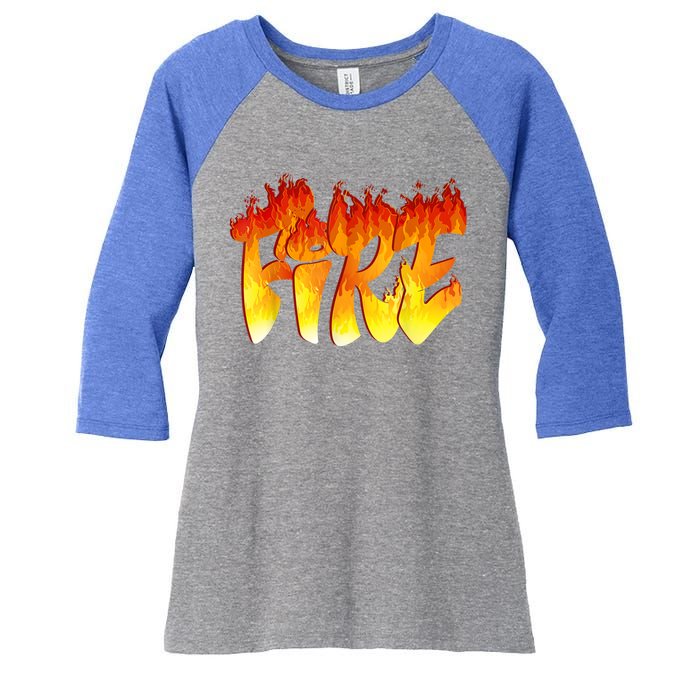 Funny Fire And Ice Costume Halloween Family Matching Women's Tri-Blend 3/4-Sleeve Raglan Shirt