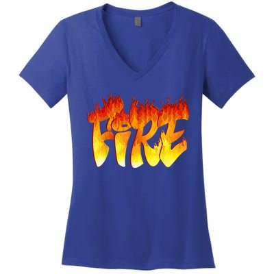 Funny Fire And Ice Costume Halloween Family Matching Women's V-Neck T-Shirt