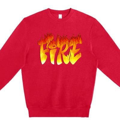 Funny Fire And Ice Costume Halloween Family Matching Premium Crewneck Sweatshirt