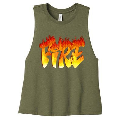 Funny Fire And Ice Costume Halloween Family Matching Women's Racerback Cropped Tank