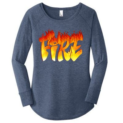 Funny Fire And Ice Costume Halloween Family Matching Women's Perfect Tri Tunic Long Sleeve Shirt