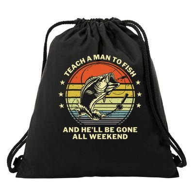Fishing- Funny Angler Fisherman Humor Funny Dad Joke Drawstring Bag