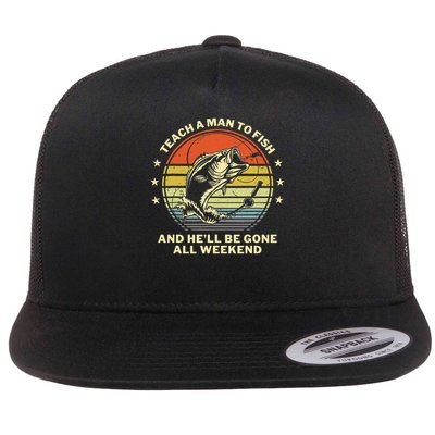 Fishing- Funny Angler Fisherman Humor Funny Dad Joke Flatbill Hat