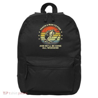 Fishing- Funny Angler Fisherman Humor Funny Dad Joke 16 in Basic Backpack