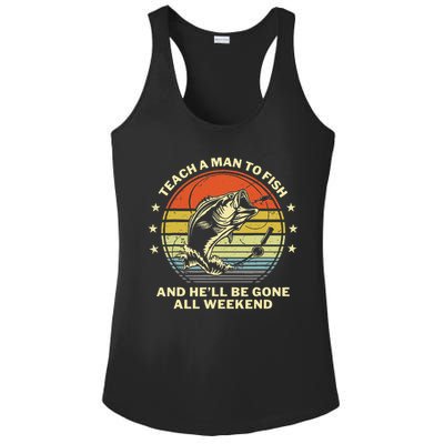 Fishing- Funny Angler Fisherman Humor Funny Dad Joke Ladies PosiCharge Competitor Racerback Tank