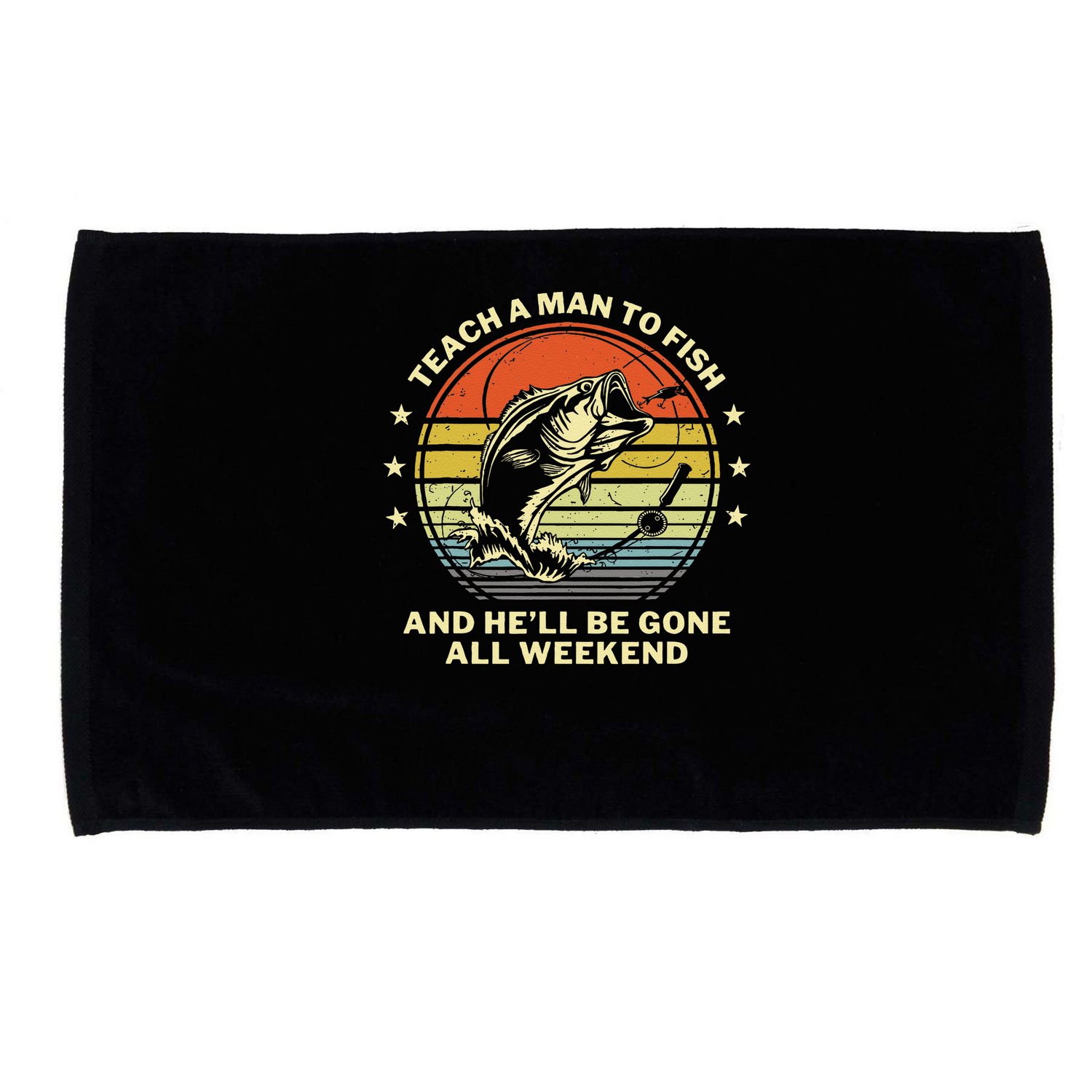 Fishing- Funny Angler Fisherman Humor Funny Dad Joke Microfiber Hand Towel