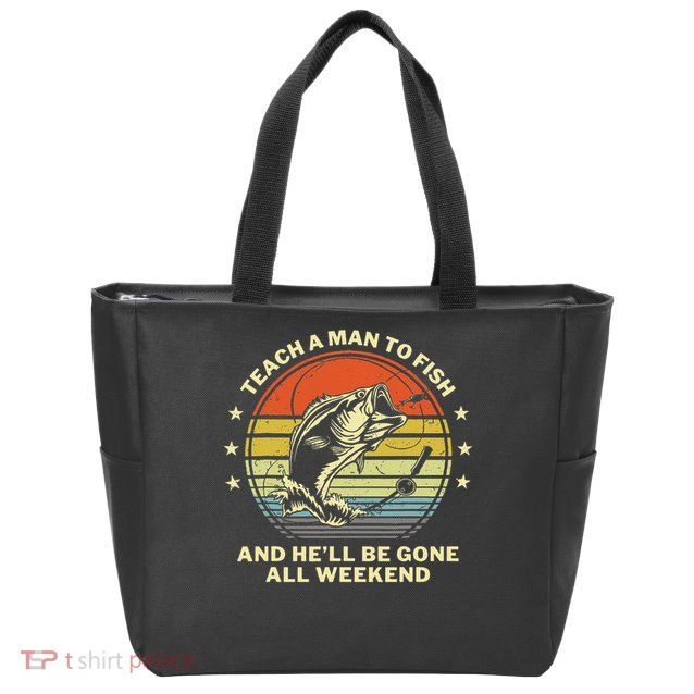 Fishing- Funny Angler Fisherman Humor Funny Dad Joke Zip Tote Bag