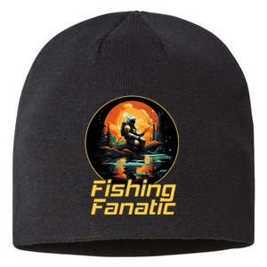 Fishing Fanatic Astronaut Sustainable Beanie