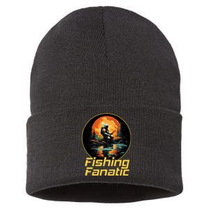 Fishing Fanatic Astronaut Sustainable Knit Beanie