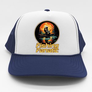 Fishing Fanatic Astronaut Trucker Hat