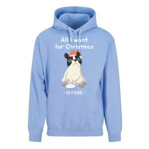 Funny Frenchie All I Want For Christmas Dog Lover Gift Great Gift Unisex Surf Hoodie