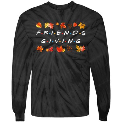 Friendsgiving Fall Autumn Friends & Family Thanksgiving Tie-Dye Long Sleeve Shirt