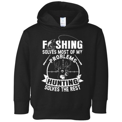 Funny Fishing And Hunting Gift Christmas Humor Hunter Cool Toddler Hoodie