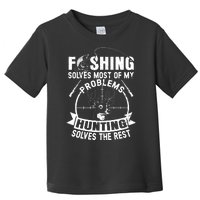 Funny Fishing And Hunting Gift Christmas Humor Hunter Cool Toddler T-Shirt