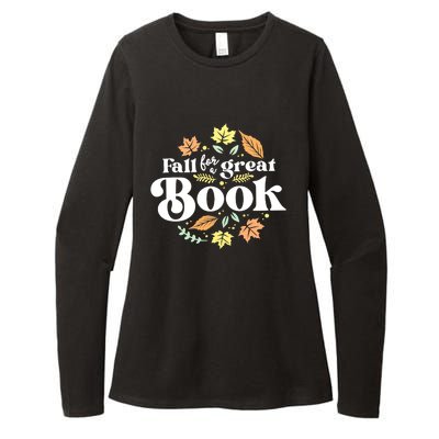 Fall For A Great Book Reading Librarian Autumn Teacher Womens CVC Long Sleeve Shirt