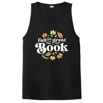 Fall For A Great Book Reading Librarian Autumn Teacher PosiCharge Competitor Tank