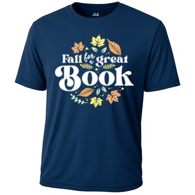 Fall For A Great Book Reading Librarian Autumn Teacher Performance Shirt