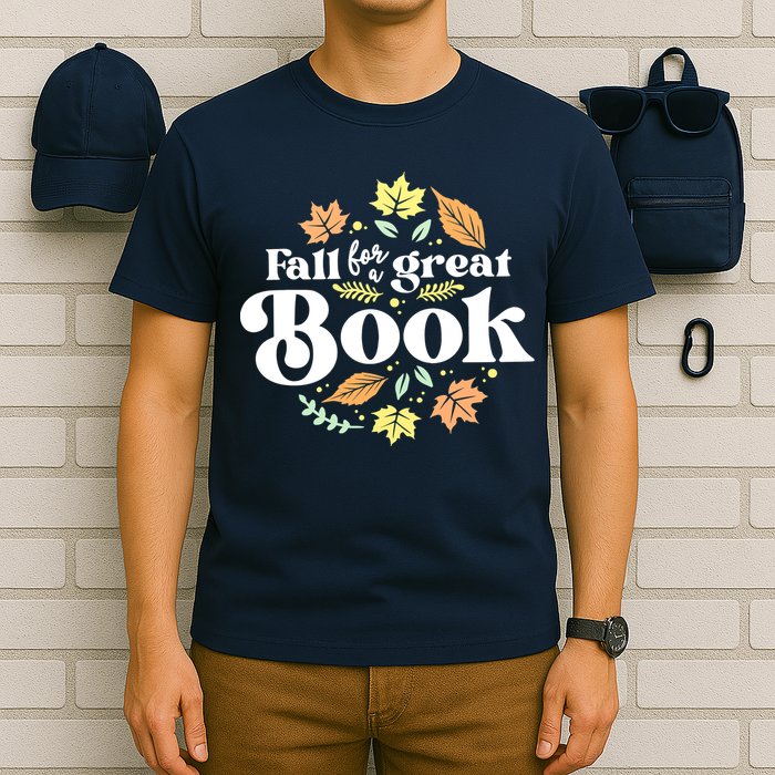 Fall For A Great Book Reading Librarian Autumn Teacher T-Shirt