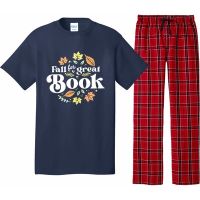 Fall For A Great Book Reading Librarian Autumn Teacher Pajama Set