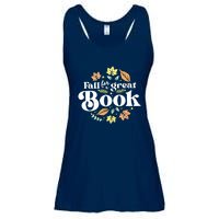 Fall For A Great Book Reading Librarian Autumn Teacher Ladies Essential Flowy Tank