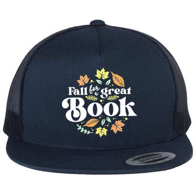 Fall For A Great Book Reading Librarian Autumn Teacher Flatbill Hat