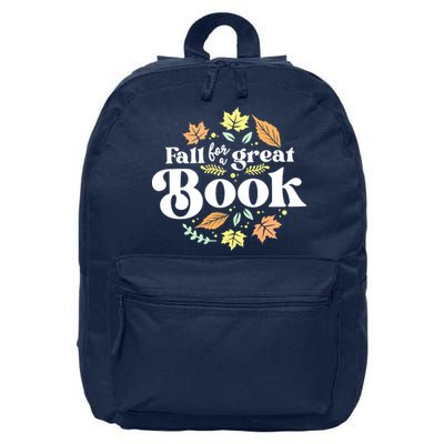 Fall For A Great Book Reading Librarian Autumn Teacher 16 in Basic Backpack