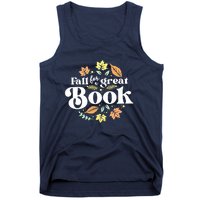 Fall For A Great Book Reading Librarian Autumn Teacher Tank Top