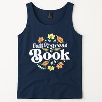 Fall For A Great Book Reading Librarian Autumn Teacher Tank Top