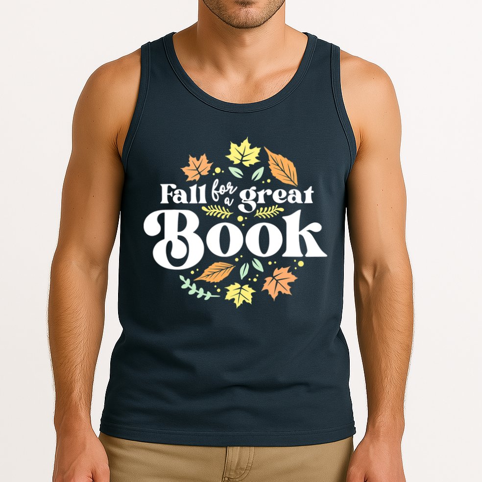 Fall For A Great Book Reading Librarian Autumn Teacher Tank Top