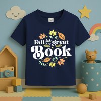 Fall For A Great Book Reading Librarian Autumn Teacher Toddler T-Shirt