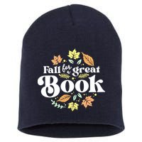 Fall For A Great Book Reading Librarian Autumn Teacher Short Acrylic Beanie
