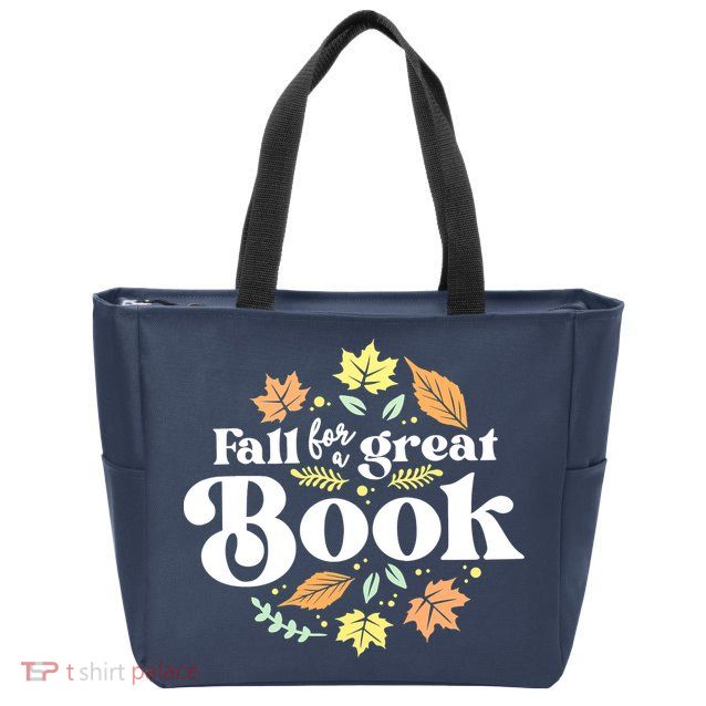 Fall For A Great Book Reading Librarian Autumn Teacher Zip Tote Bag