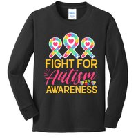 Fight For Autism Awareness Kids Long Sleeve Shirt