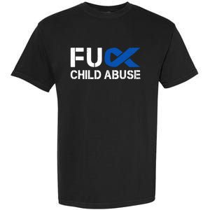 Fuck Fu Abuse Awareness Month Blue Ribbon Prevention Gift Garment-Dyed Heavyweight T-Shirt