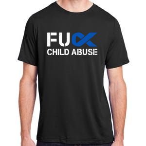 Fuck Fu Abuse Awareness Month Blue Ribbon Prevention Gift Adult ChromaSoft Performance T-Shirt