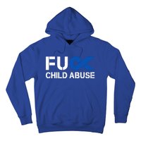 Fuck Fu Abuse Awareness Month Blue Ribbon Prevention Gift Hoodie