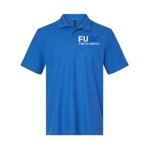 Fuck Fu Abuse Awareness Month Blue Ribbon Prevention Gift Softstyle Adult Sport Polo