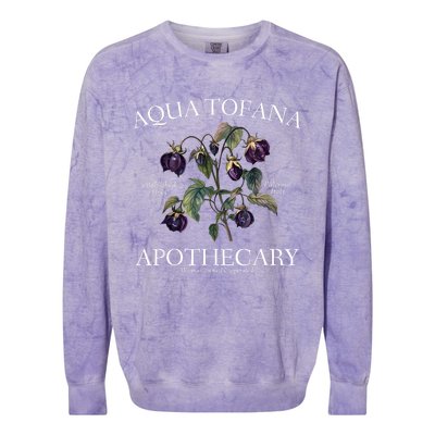 Funny Feminist Aqua Tofana Apothecary Vintage Design Colorblast Crewneck Sweatshirt