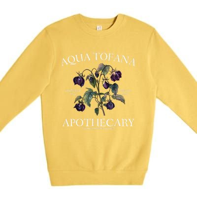 Funny Feminist Aqua Tofana Apothecary Vintage Design Premium Crewneck Sweatshirt