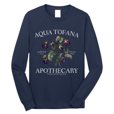 Funny Feminist Aqua Tofana Apothecary Vintage Design Long Sleeve Shirt