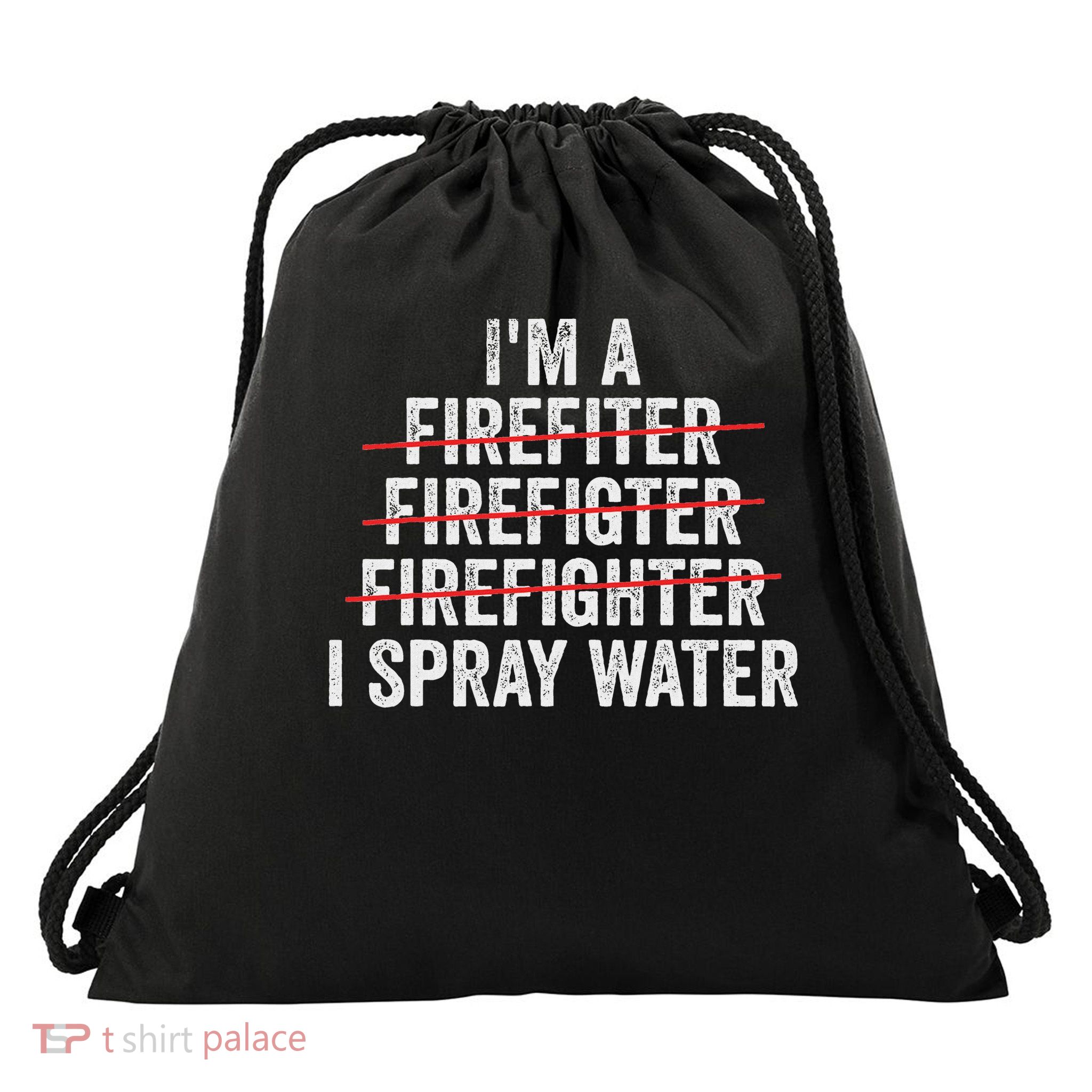 Funny Firefighter Art For And Women Fireman Humor Drawstring Bag
