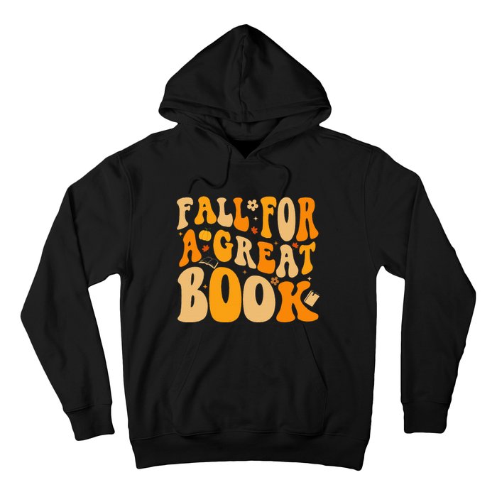 Fall For A Great Book Retro Fall Leaves Autumn Thanksgiving Hoodie