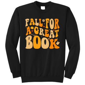 Fall For A Great Book Retro Fall Leaves Autumn Thanksgiving Sweatshirt